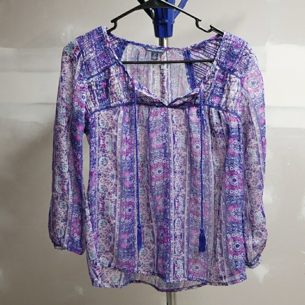 Sheer Floral Top